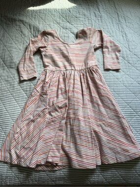 Girls' Long Sleeve Striped Alice + Ames Knit Dress - Pink Multi
